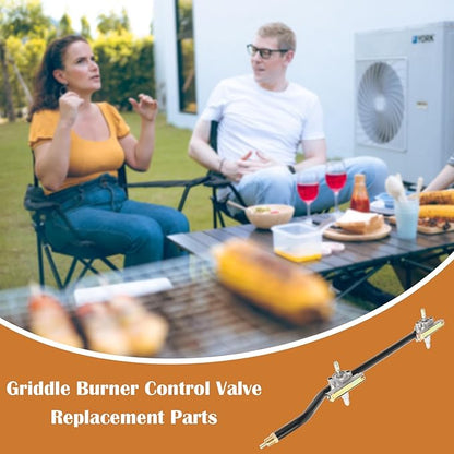 Replacement Parts Griddle Burner Control Valve for Blackstone 22Inch Tabletop Grill 1666 1813 1842, Grill Burner Valve with Gas Rail for Blackstone 22inch Flat Top Gas Grills
