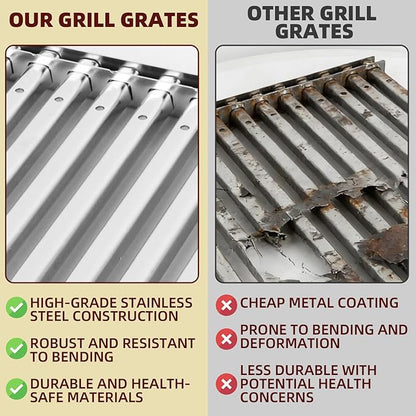 Grill Grate for TEC Infrared Gas Grill Sterling III Stainless Steel Cooking Grates Replacement for TEC Grll, 12.8" W x 14.9" L, 3 Pack