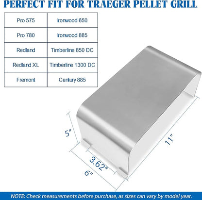Heat Baffle for Traeger Pro 575 780, Ironwood 885 650, Century 885, Gen 2 Timberline 850 1300 DC Flame Defector Replacement Parts Heat Shield KIT0450 BCA1268