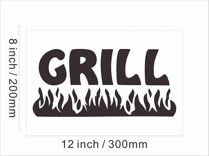 110032 Fire Grill Bar Restaurant BBQ Steakhouse Open Display LED Light Neon Sign (12" X 8", Orange)