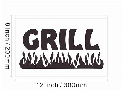 110032 Fire Grill Bar Restaurant BBQ Steakhouse Open Display LED Light Neon Sign (12" X 8", Blue)