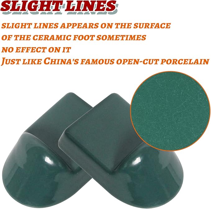 BBQ Ceramic Feet Shoes For Big Green Color Egg,Dracarys Grill Shoes Green Grill Egg Base Feet Accessories Used to Place Grill on A Combustible Material Built-in Application(not for Mini-Max)-set of 4