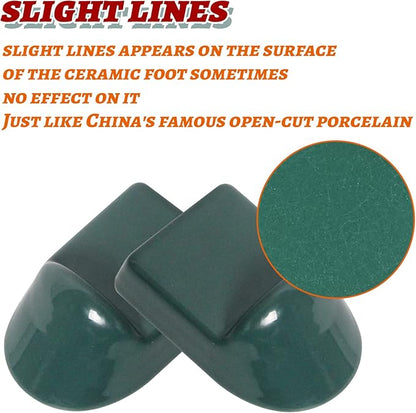 BBQ Ceramic Feet Shoes For Big Green Color Egg,Dracarys Grill Shoes Green Grill Egg Base Feet Accessories Used to Place Grill on A Combustible Material Built-in Application(not for Mini-Max)-set of 4
