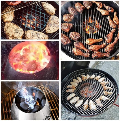 Uniflasy BBQ Whirlpool for Weber Kettle 22, 26.75 Inches WSM Weber Smokey Mountain for Big Green Egg XL Kamado Cone Kettle Charcoal Grill Accessories for Weber Master Touch 22