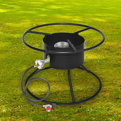 WADEO High Pressure Cast-Iron Propane Burner Head with Brass Fitting for Turkey Fryer Burners