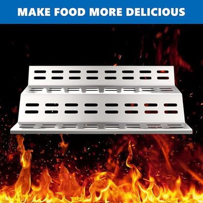 SafBbcue Flavor Tray for IRBQ 30/42 Grills, Heat Plates Flame Tamer for Solaire AGBQ 30/42 Grill, 2 Pack Stainless Steel Replacement Parts for Solaire Grill(SOL-6004R)