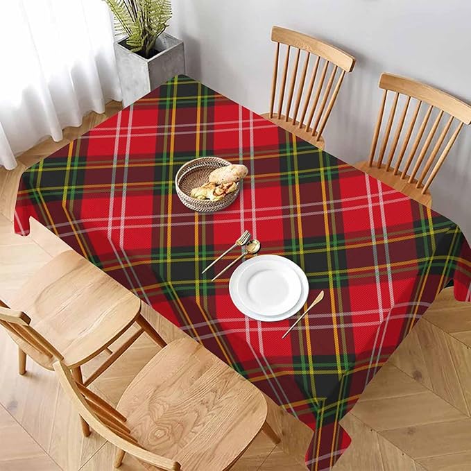 TKS MITLAN Colorful Plaid Line Tablecloth Decor Scottish Classic Checked Fashion Simple Stripe Design Table Cloth Dining Room Kitchen Table Cover 60" X 84" Oblong/Rectangle