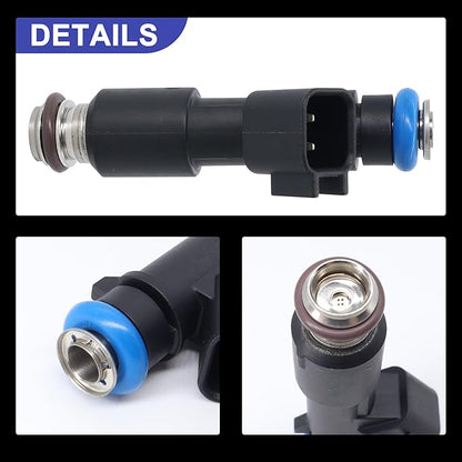 HiSport Fuel Injectors 12616382 6PCS Compatible with Chevrolet Colorado 2WD 4WD 2009-2012,GMC Canyon 2WD 4WD 2009-2011,Hummer H3 SUV 2009-2010, H3T 2009-2010, 3.7L 2.9L