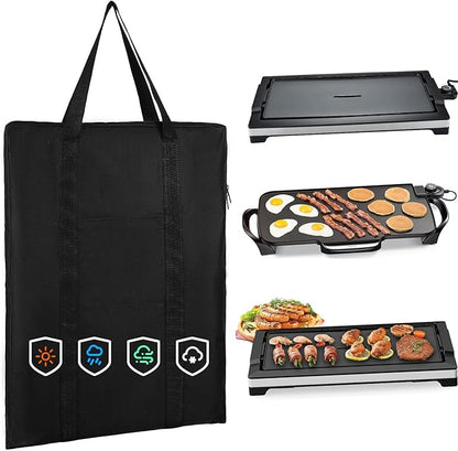 Waterproof Griddle Storage Bag for 300 Series & Flat Top Griddle, Durable Grill Protective Cover Bag for Outdoor & Indoor, Easy to Use, 26" L x 19" W x 2" H, Black