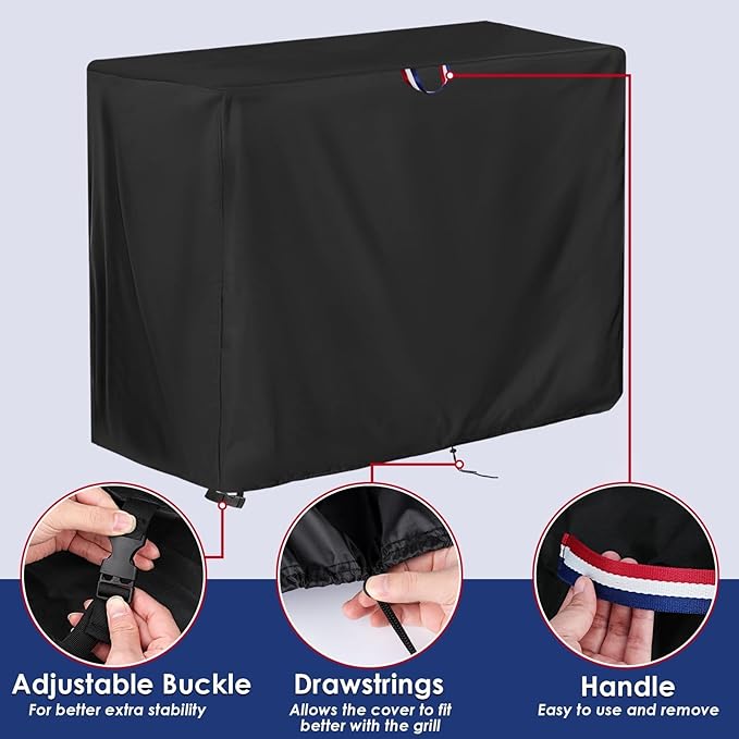 Grill Cover for Royal-Gourme-t GB6000 Propane Gas Griddle, Outdoor Waterproof Cover for 6-Burner Griddle Flat Top Grill Cover- 57x26x36 inch