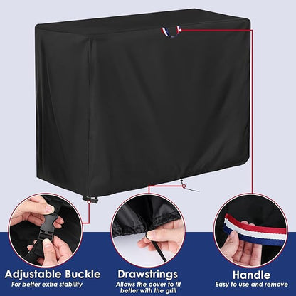 Grill Cover for Royal-Gourme-t GB6000 Propane Gas Griddle, Outdoor Waterproof Cover for 6-Burner Griddle Flat Top Grill Cover- 57x26x36 inch