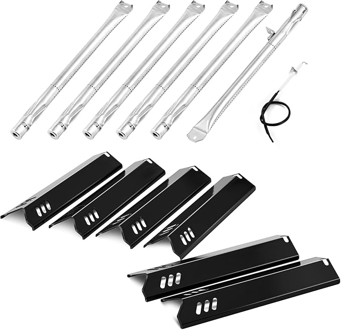 GR2205723-OG-00 162193 Heat Shield 6 Burner Grill Replacement Parts for Outdoor Gourmet Grill FSOGBG1108 GR2205723-OG-00 GAS-6B0001 Tube Burner UFHP2 Heat Plates GR2323101-OG-00 Electrode Igniter