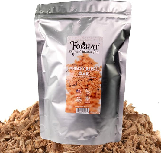 Foghat Cocktail Smoker Wood Chips - 100oz Whiskey Barrel Oak Shavings for Smoker, Bourbon & Drink Infuser Kit - All Natural, Culinary Wood Smoking Chips