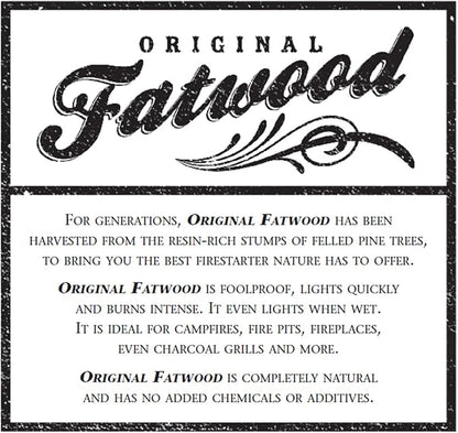 Fatwood Fire Starter Sticks 25lb Box - Indoor or Outdoor All Natural Pine Fire Starters for Campfires, Fireplace, Firepit, Wood Stove, or BBQ Grill - Kindling Wood Firewood Lighter by Pure Garden