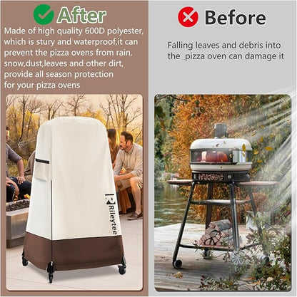 Pizza Oven Cover for Gozney Arc,Arc XL,Dome,Dome S1 Pizza Oven with Stand,Outdoor Heavy Duty 600D Waterproof Dustproof Pizza Oven Cover
