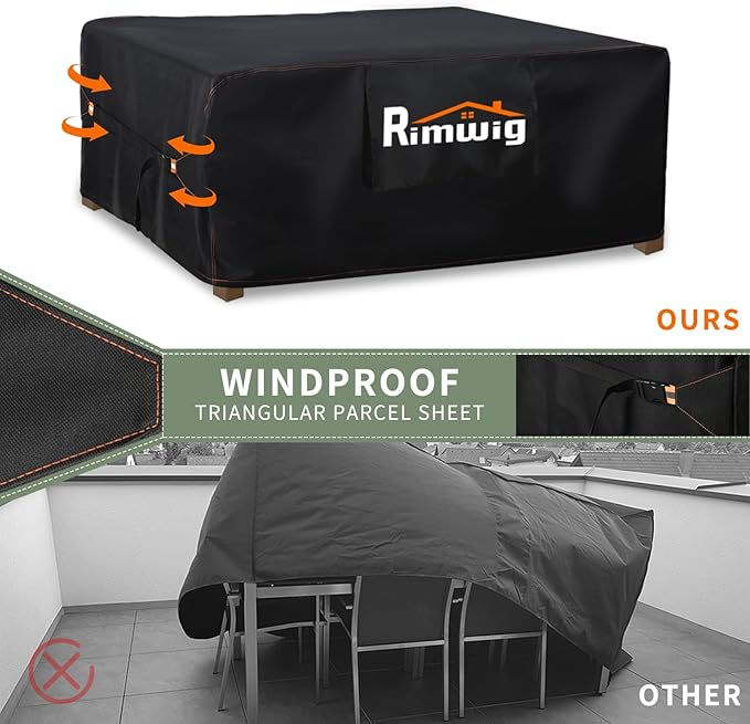Patio Furniture Set Covers Waterproof, Outdoor furniture covers waterproof clearance, Sectional Sofa Couch Set Covers for Winter,Table Chair Cover Outside Rectangular Heavy Duty 90"Lx65"Wx28"H