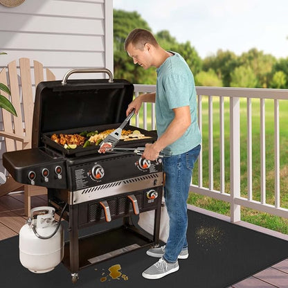 TOHONFOO 70 x 48 in Under Grill Mat Compatible with Blackstone 28in & 36in Griddle - Fireproof BBQ Mats for Grilling to Protect the Deck, Patio, Pavers - Griddle Mat Compatible with Blackstone - 1mm