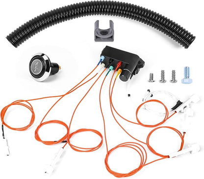 Uniflasy 67532 Grill Igniter Kit for Weber Genesis II 330/335 Repair Parts | For 2016+ E/S/SE/CSE trims; includes module, switch, 4 electrodes, wires and hardware. Check serial; not older Genesis or LX.