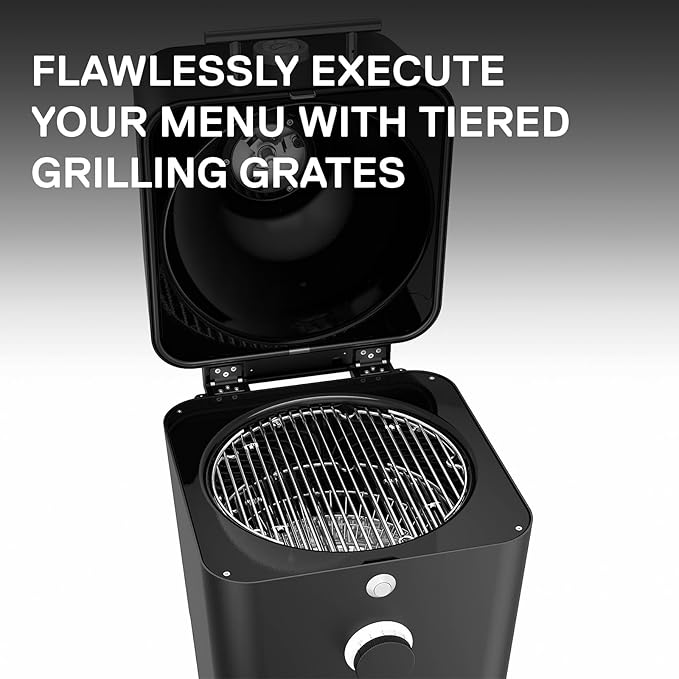 Everdure K1 Kamado Smoker Grill – Grill, Slow Smoke, Roast, Bake, or Make Pizza – Premium Outdoor Charcoal Grill with Large Cooking Surface, Create Flavorful, Smoky, Tender Results, Cover Included