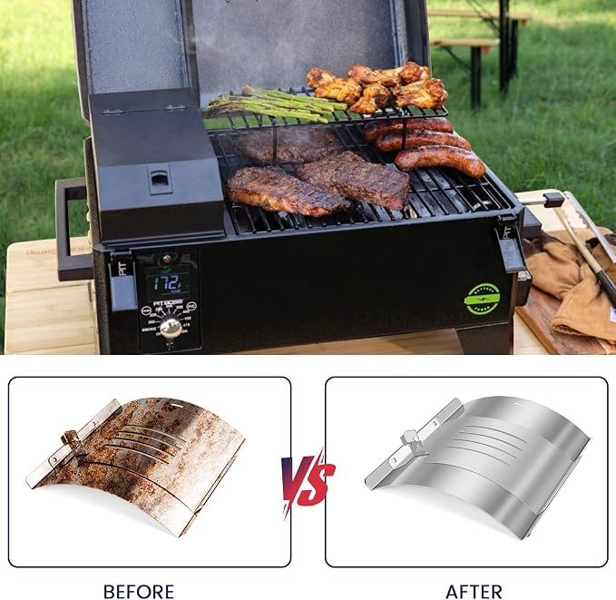 Flame Broiler Kit for Pit Boss Tabletop Portable 150 Pellet Grills Pro Series II Mahogany 150PPS Replacement Parts Pitboss Diffuser Heat Deflector Plate Smoker BBQ Accessories