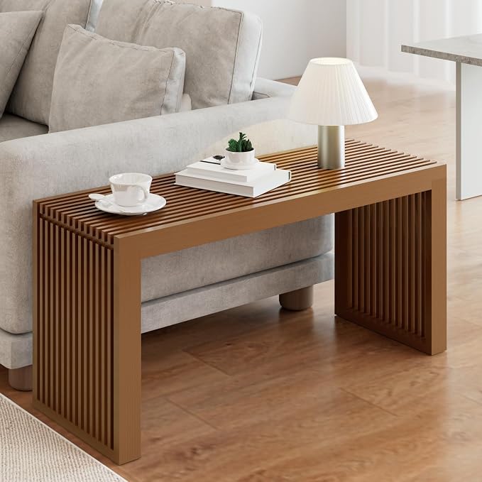 APRTAT Bamboo Dining Bench 35-Inch Indoor Wood Shoe Rack Bench for Entryway | Easy Assemble, Sturdy & Durable,Slatted Design,Versatile Everyday Seating,Living Room Hallway Bedroom Bathroom