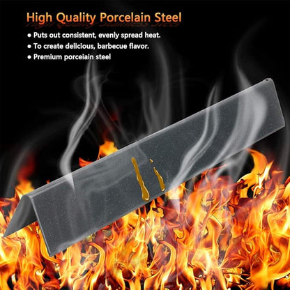 Uniflasy Grill Parts for Weber Genesis Flavorizer Bars for Genesis 300 Series, 17.5" Porcelain Steel for Weber Genesis Grill Parts Heat Plates, Replacement 7620 7621 for E310 E320 E330 S310 S320 S330