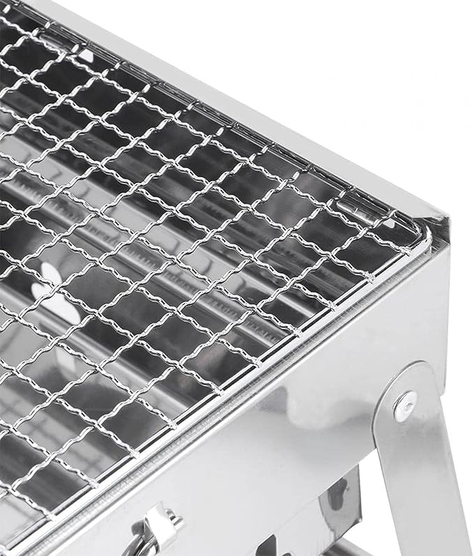 BBQ Grill Outdoor Stainless Steel BBQ - Easy to Use Charcoal Grill No Rust for Barbecue Kebab for Japanese Barbecue 35x27x20cm