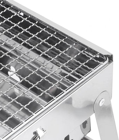 BBQ Grill Outdoor Stainless Steel BBQ - Easy to Use Charcoal Grill No Rust for Barbecue Kebab for Japanese Barbecue 35x27x20cm
