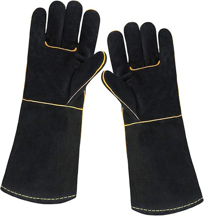 Heat Resistant Gloves for Grill BBQ,Long Sleeve Grill Gloves for Baking,Oven,Fireproof, Stove,Welder,Welding,Fireplace