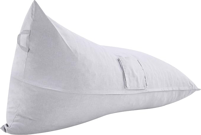 Christopher Knight Home Arlene Twist Outdoor Bean Bag Chair Set of 2, Fabric Bean Bag Lounger for Adults and Kids, Outdoor Comfy Reading Chair, Patio Lounge Sofa for Poolside Garden, Gray