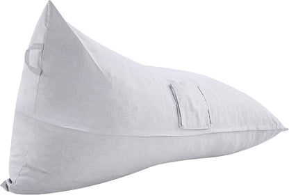 Christopher Knight Home Arlene Twist Outdoor Bean Bag Chair Set of 2, Fabric Bean Bag Lounger for Adults and Kids, Outdoor Comfy Reading Chair, Patio Lounge Sofa for Poolside Garden, Gray