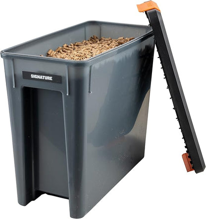 Cuisinart CGMT-300, 65” x 36, 65" x 36", Premium Deck and Patio Grill Mat, 65" x 35" & Traeger Pellet Grills BAC637 Stay Dry Pellet Bin, Wood Pellet Storage with Locking Lid, Black