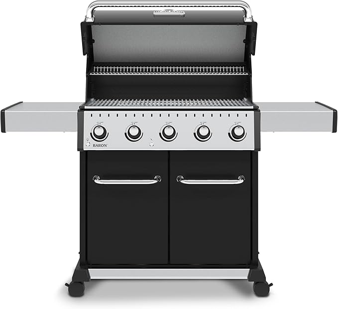 Broil King 876214 Baron 520 Pro, Liquid Propane (LP), Stainless Steel, Black