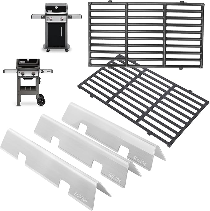 Spirit Grill Parts for Weber Spirit 2 Grill Parts Replacement GS4 Spirit II & I E210 E220 Accessories for Weber Grill Grates 7637 7849, Flavorizer Bars 7635 67045 3400301 for Weber Spirit II GS4 Parts