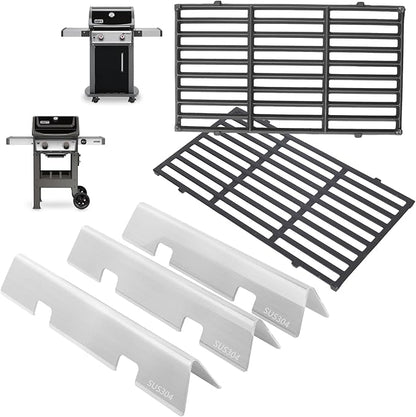 Spirit Grill Parts for Weber Spirit 2 Grill Parts Replacement GS4 Spirit II & I E210 E220 Accessories for Weber Grill Grates 7637 7849, Flavorizer Bars 7635 67045 3400301 for Weber Spirit II GS4 Parts