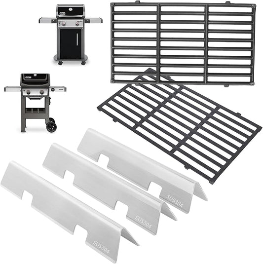 Spirit Grill Parts for Weber Spirit 2 Grill Parts Replacement GS4 Spirit II & I E210 E220 Accessories for Weber Grill Grates 7637 7849, Flavorizer Bars 7635 67045 3400301 for Weber Spirit II GS4 Parts