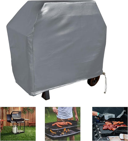 Formosa Covers | All Weather BBQ Outdoor Grill Cover - Soft Cotton Lining Protects Stainless Steel 8 Burner Freestanding Grill - 84" L x 26" D x 48" H Black Vinyl, Weber, Brinkmann, CharBroil