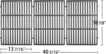 Hongso 66096 18 7/8 inch Cast Iron Cooking Grates Replacement for Weber 2 Genesis 6 burner II 600 series E & S 610 and Genesis II LX 640 Gas Grills 2017 and Newer, Replacement Parts for Weber 66803