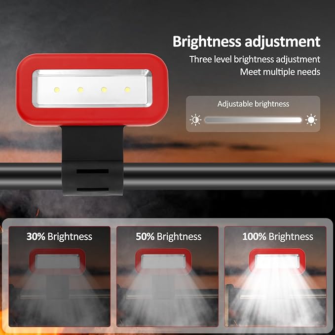 Barbecue Grill Light, BBQ Light with 10 LEDs, 3 Brightness, LED Grill Lights for Outdoor Grill, BBQ Gift for Men Women Him Her