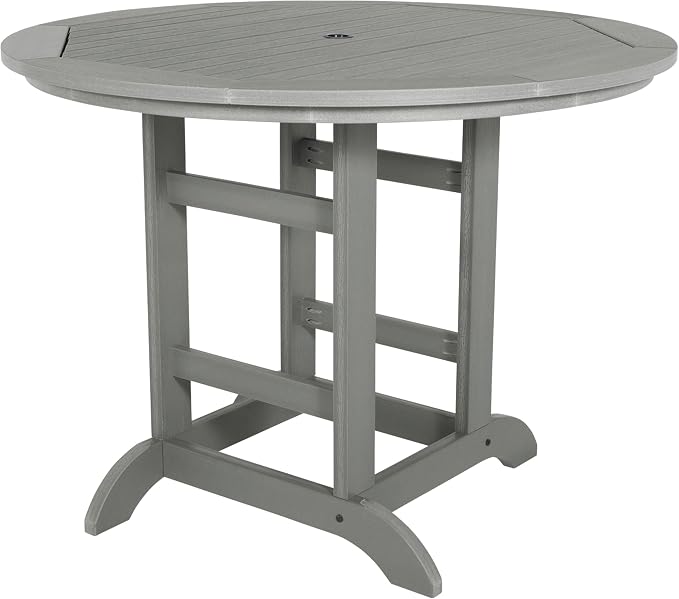 highwood AD-CNL48-CGE Lehigh 5-Piece Round Counter Height Dining Set, Coastal Teak