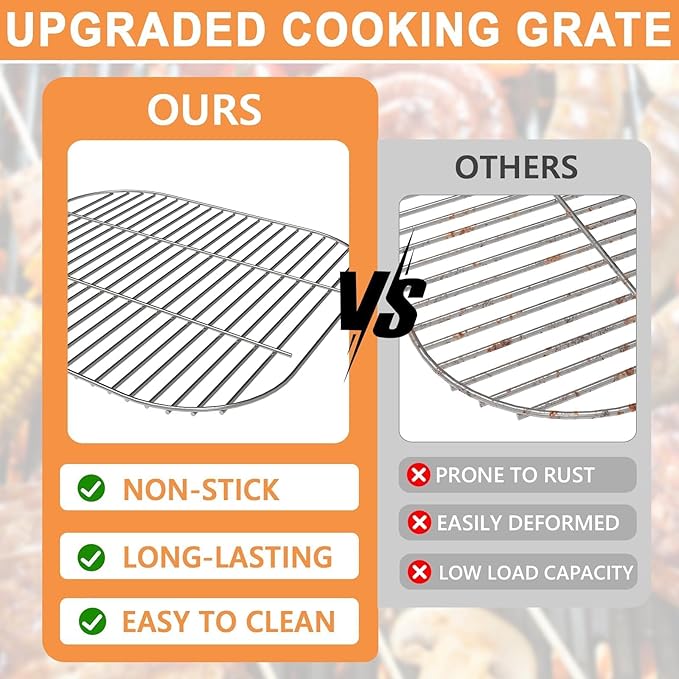 Charcoal Grill Grate for Americana Grill Replacement Parts 3000-4000 SER Grills Walk-A-Bout,1025.8.001 Cooking Grid for Americana Grill Parts Aussie Charcoal,Sizzler, Swinger & Traveler Grill Rack,1PC