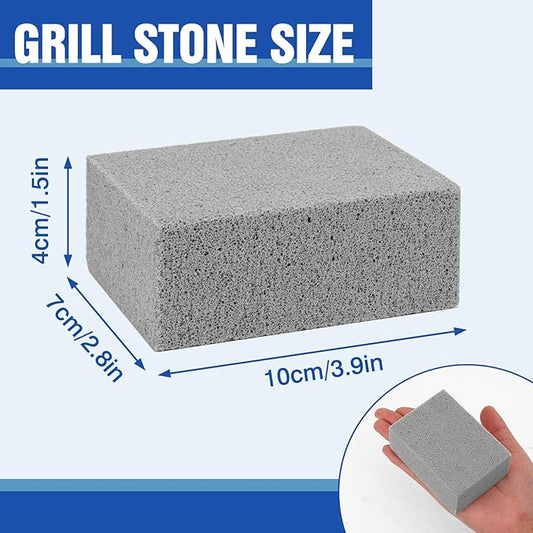 HATOKU 4 Pack Grill Cleaning Bricks, Pumice Stone for Cleaning Oven, Stove, BBQ Grill, Commercial Grade Cleaner for Cookers, Frying Pans, Racks, Flat