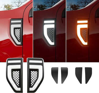 xipoqix 2PCS LED Side Marker Light Compatible with 2022-2024 Ford Maverick 2025 XLT Water Resistant Side Lamps Exterior Decorative Lights Replacement for 2022-2024 Ford Maverick Accessories