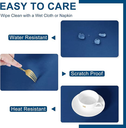 DWCN Blue Tablecloth - 54 x 54 Inch - Waterproof Stain and Wrinkle Resistant Washable Square Table Cloth, Decorative Fabric Table Cover for Kitchen Dining Room Party and Outdoor Use, Royal Blue