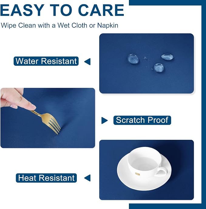 DWCN Rectangle Tablecloth - 54 x 80 Inch - Waterproof Stain and Wrinkle Resistant Washable Table Cloth, Decorative Fabric Table Cover for Kitchen Dining Room Party and Outdoor Use, Royal Blue