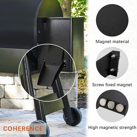 Pellet Helper Chute for Traeger Grills, Magnetic Helper Chute for Grill Smokers, No Need to Pick Up Fallen Pellets, Suit for Traeger, Pit Boss Smokers
