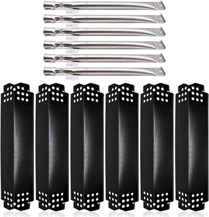 Grill Replacement Parts for Nexgrill 6 Burner 720-0898, 720-0898A, Nexgrill 720-0888, 720-0888N, 720-0830H, 720-0783E Gas Grill Models. Grill Burner Tubes, Heat Shield Tent Plates Replacement Kit