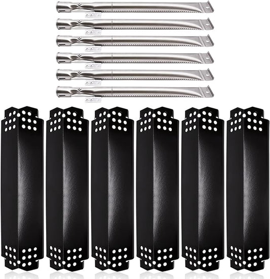 Grill Replacement Parts for Nexgrill 6 Burner 720-0898, 720-0898A, Nexgrill 720-0888, 720-0888N, 720-0830H, 720-0783E Gas Grill Models. Grill Burner Tubes, Heat Shield Tent Plates Replacement Kit