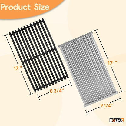 BQMAX Grill Emitter Grill Grates for Charbroil Tru-Infrared 2 Burner 466642416 463644220 463632320 463642316, Stainless Steel Emitter for Charbroil Replacement Parts for Char broil G362-0008-W1