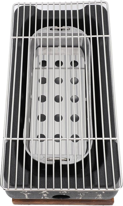 Fdit Japanese BBQ Grill Stove, Portable Charcoal Barbecue Stove for Camping with Even Heating, Multifunctional Use for Delicious Meats and Rice Cakes (XL)